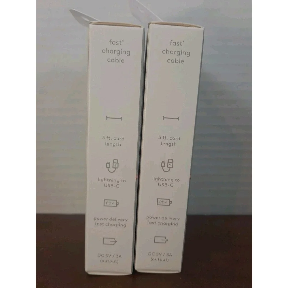 NIB Set Of 2 Heyday 3 Foot Pink USB-C Fast Charging Cable iPhone & IPad‎